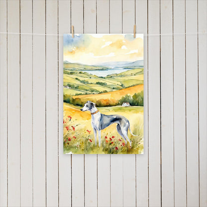 Greyhound with a view - Poster - Sighthound Creatives