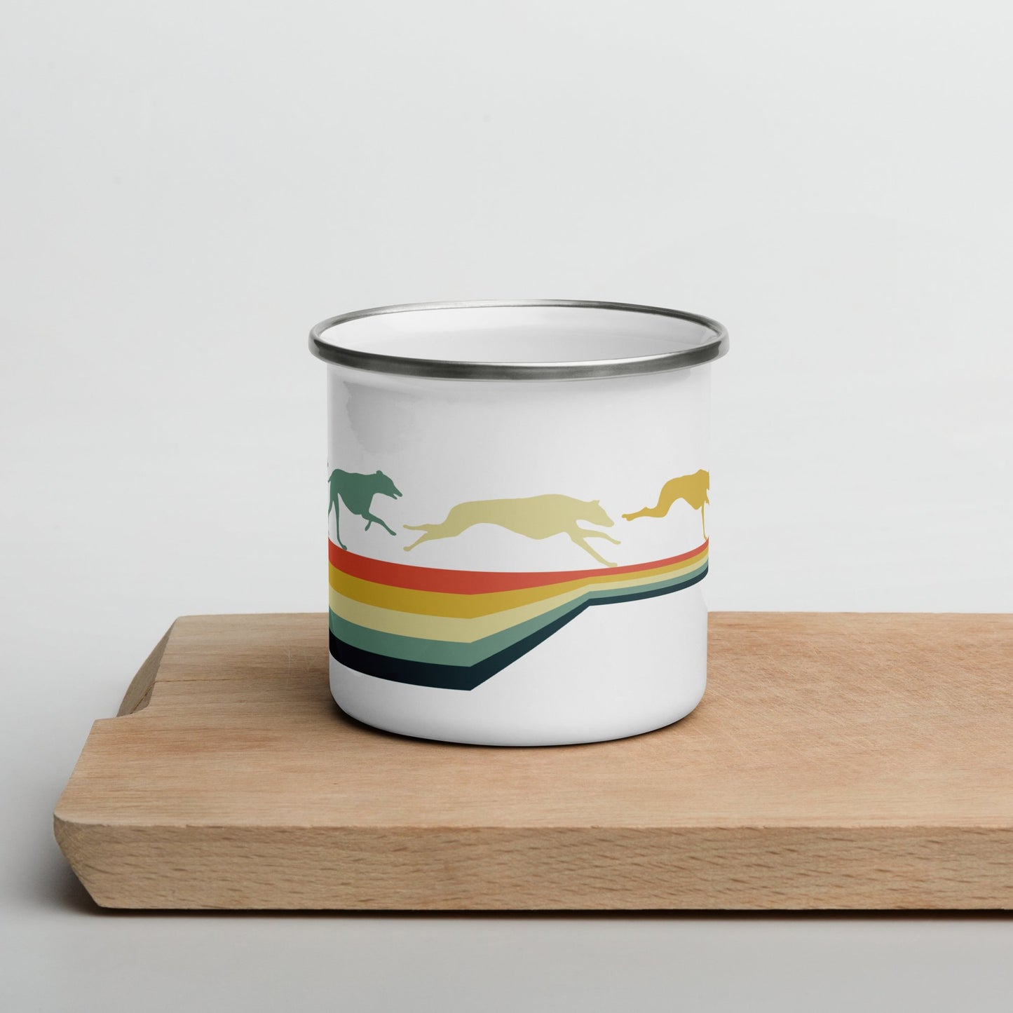 'Running Colors' Enamel Mug - Mug - Sighthound Creatives