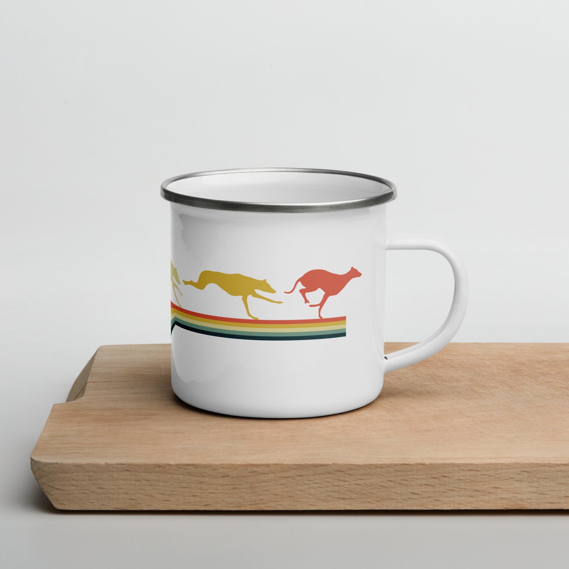 'Running Colors' Enamel Mug - Mug - Sighthound Creatives