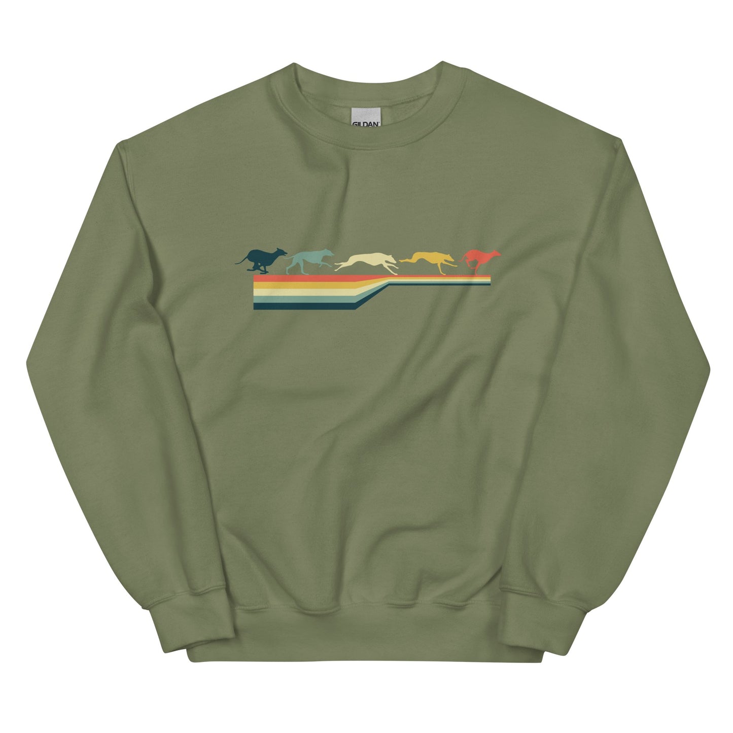 'Running Colors' Unisex Sweatshirt - Sweatshirt - Sighthound Creatives