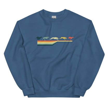 'Running Colors' Unisex Sweatshirt - Sweatshirt - Sighthound Creatives